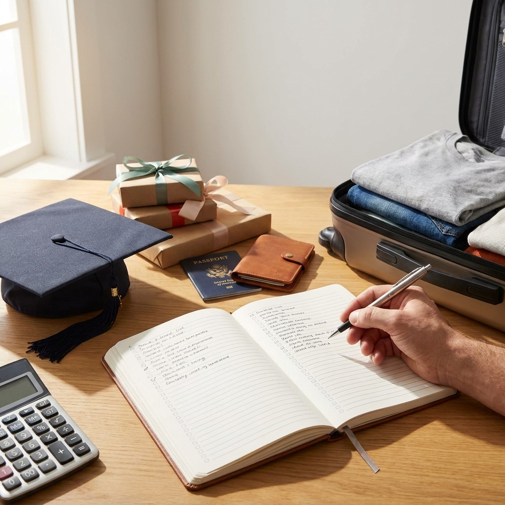 Graduation season money checklist for families (cards, parties, gifts, travel)